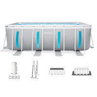 Intex Prism Frame Clearview 4 x 2 x 1,22 m medence szett