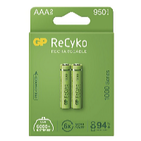 GP Batteries GP NiMH ReCyko+ AAA újratölthető akkumulátor 2 db