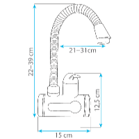 HomeLife WALL DIGITERM Flexi elektromos vízmelegítős csaptelep SDR-10C-3