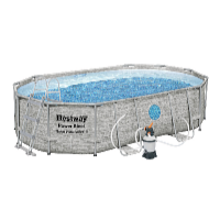Bestway Power Steel Stacked Stone Swim Vista 4,88 x 3,05 x 1,07 m medence tartozékokkal