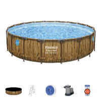 Bestway Power Steel Wood Swim Vista 5,49 x 1,22 m medence tartozékokkal