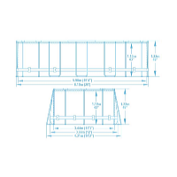 Bestway Power Steel Stone Comfort Jet 6,1 x 3,66 x 1,22 m medence szett 