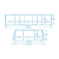 Bestway Power Steel 3,05 x 2 x 0,84 m medence cirkulációs szűrővel