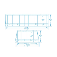 Bestway Power Steel Stacked Stone Swim Vista 5,49 x 2,74 x 1,22 m medence szett 
