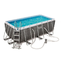 Bestway Power Steel Rattan 4,12 x 2,01 x 1,22 m medence tartozékokkal