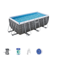 Bestway Power Steel Rattan 4,12 x 2,01 x 1,22 m medence tartozékokkal