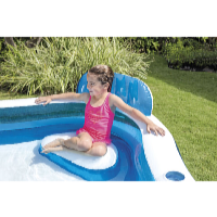 Intex Felfújható medence ülőkékkel és háttámlával 229 x 229 x 66 cm