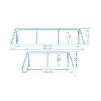 Bestway Steel Pro 2,59 x 1,70 x 0,61 m medence szűrő nélkül