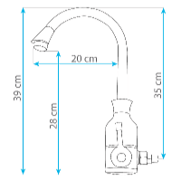 HomeLife WALL Thermo Quick elektromos vízmelegítős csaptelep SDR-11C-3