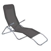 Garden King Összecsukható kerti napozóágy - antracit
