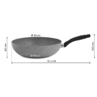 De Gusto STONITE Wok serpenyő 30 cm levehető nyéllel