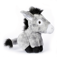 Kids World Plüss ülő csacsi 28 cm