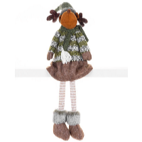 MagicHome Rénszarvas lány szoknyában, zöld-barna, 70 cm
