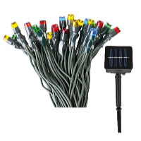 Platinium Napelemes LED fénylánc 100 dióda, 10 m, multicolor