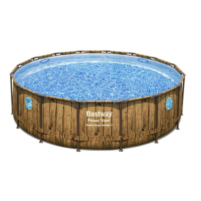 Bestway Power Steel Wood Swim Vista 4,88 x 1,22 m medence önállóan
