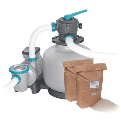 Bestway ULTRA EVO homokszűrő 11355 l/óra + 2x25 kg szűrőhomok 