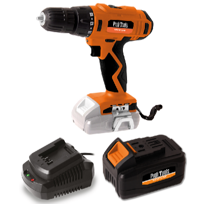 Profi Tools Akkumulátoros fúró J0Z-KT07-18 + Akkumulátor 20V 4Ah + Akkumulátor gyorstöltő