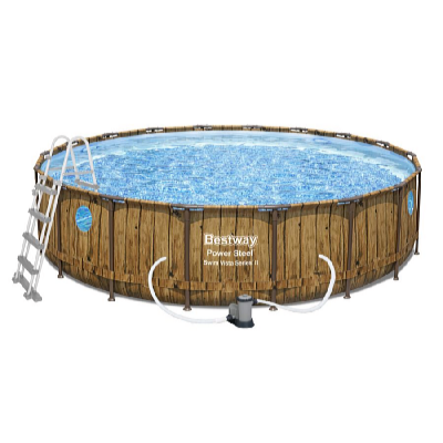 Bestway Power Steel Wood Swim Vista 5,49 x 1,22 m medence tartozékokkal
