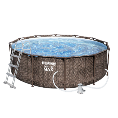 Bestway Steel Pro Rattan 3,66 x 1 m medence szett