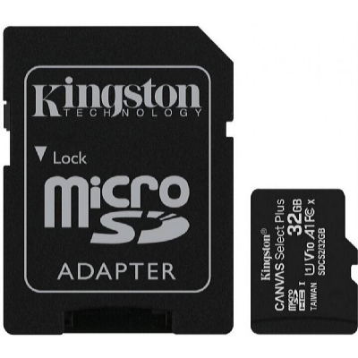 Kingston Memóriakártya microSDHC 32GB UHS-I U1 SDCS/32GB Canvas Select Plus microSDHC 32GB UHS-I U1 SDCS/32GB Canvas Select Plus