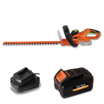 Profi Tools Akkumulátoros sövényvágó MOE-KT01-18 + Akkumulátor 20V 4Ah + Akkumulátor gyorstöltő