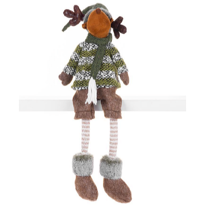 MagicHome Rénszarvas fiú rövid nadrágban, zöld-barna, 70 cm