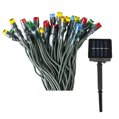Platinium Napelemes LED fénylánc 100 dióda, 10 m, multicolor