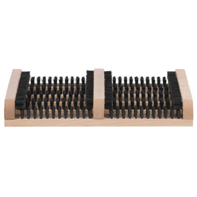 STREND PRO GECO lábtörlő és cipőkaparó kefe, 36 x 26,5 x 5,5 cm, fa