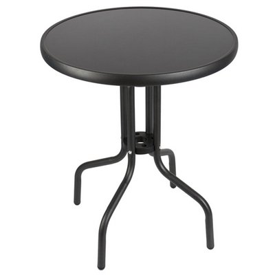 Garden King Fém erkélyasztal üveglappal, átmérő 60 cm