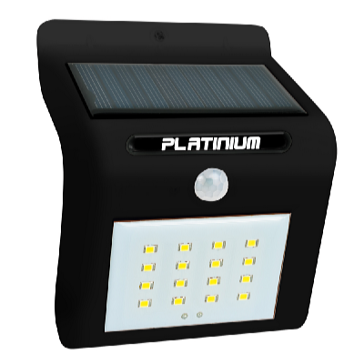 Platinium Napelemes mozgásérzékelős LED lámpa fekete