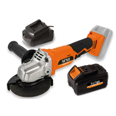 Profi Tools Akkumulátoros sarokcsiszoló S0M-KT01-18 + Akkumulátor 20V 4Ah + Akkumulátor gyorstöltő