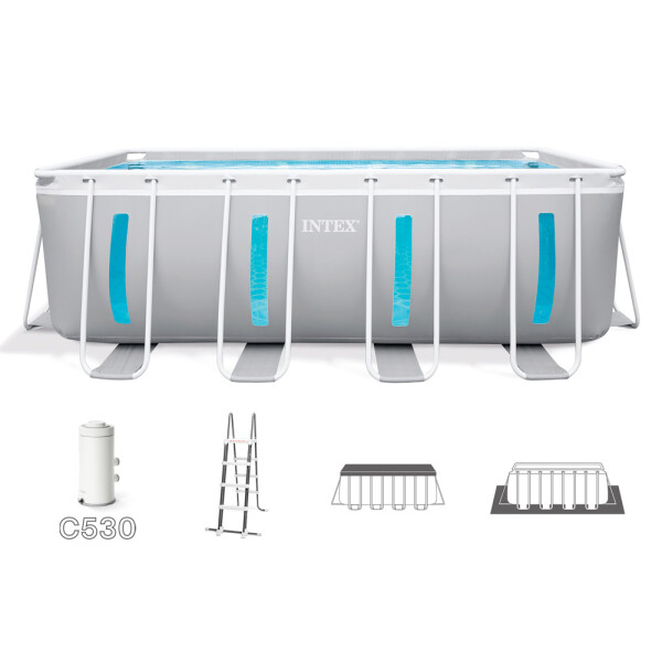 Intex Prism Frame Clearview 4 x 2 x 1,22 m medence szett