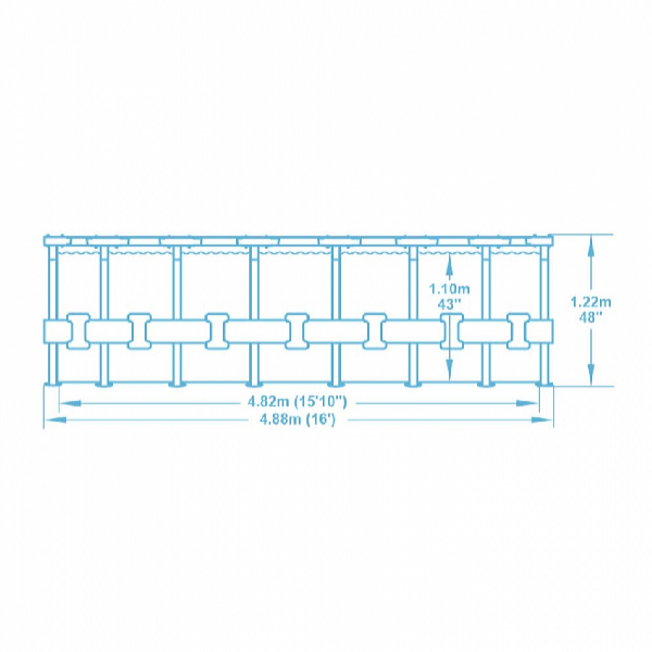 Bestway Steel Pro Max 4,88 x 1,22 m medence szett