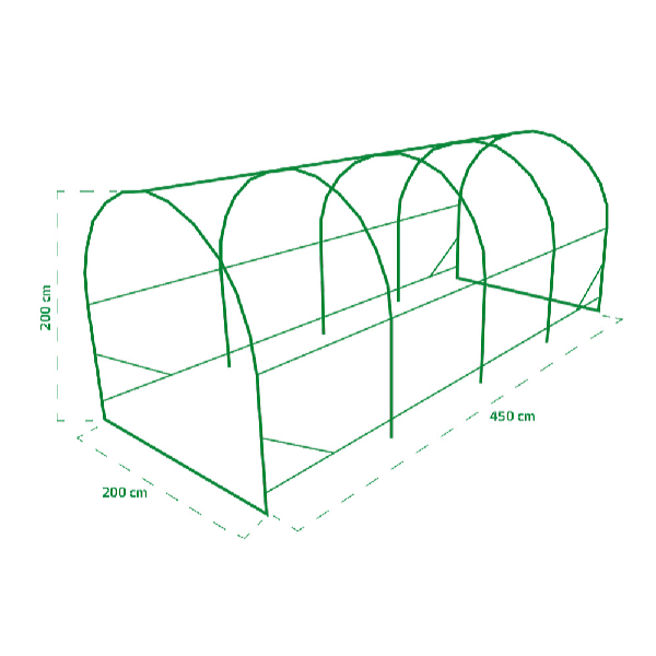Garden King Atrium kerti fóliasátor 450 x 200 x 200 cm PM-1310