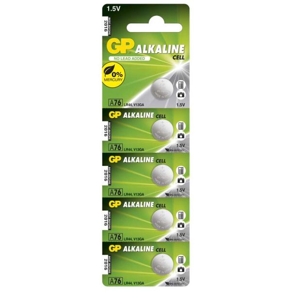 GP Batteries Alkalikus gombelem  GP LR44 A76F 5 db