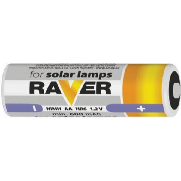 Raver NiMH AA (HR6) újratölthető akkumulátor napelemes lámpához 2db