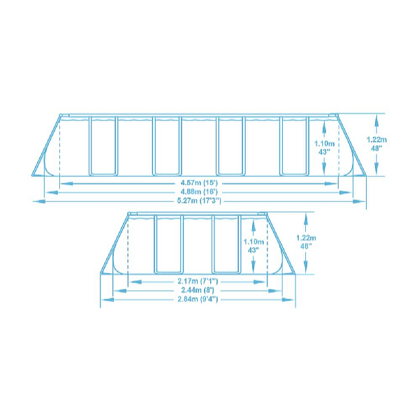 Bestway Power Steel 4,88 x 2,44 x 1,22 m medence tartozékokkal