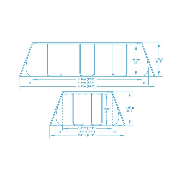 Bestway Power Steel 4,04 x 2,01 x 1 m medence szett A
