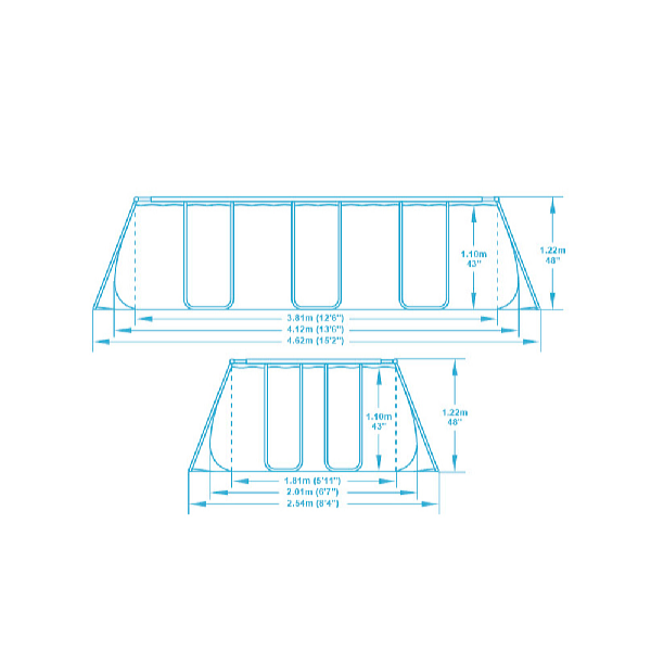 Bestway Power Steel 4,12 x 2,01 x 1,22 m medence szett A