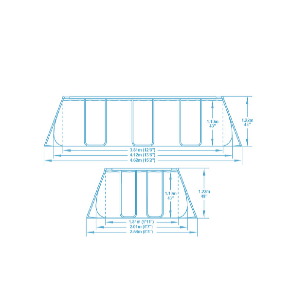 Bestway Power Steel 4,12 x 2,01 x 1,22 m medence tartozékokkal
