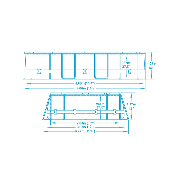Bestway Power Steel 4,88 x 3,05 x 1,07 m medence szett
