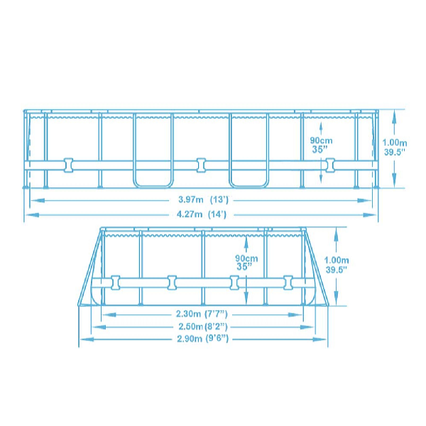 Bestway Power Steel 4,27 x 2,5 x 1 m medence szett