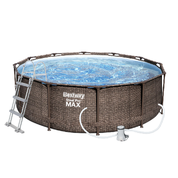 Bestway Steel Pro Rattan 3,66 x 1 m medence szett