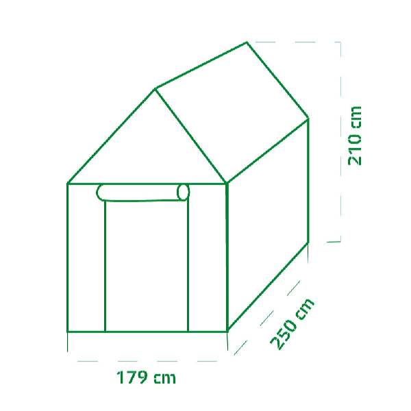 Garden King House kerti fóliasátor 210 x 179 x 250 cm PM-1162