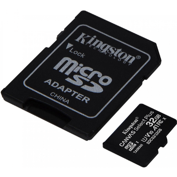 Kingston Memóriakártya microSDHC 32GB UHS-I U1 SDCS/32GB Canvas Select Plus microSDHC 32GB UHS-I U1 SDCS/32GB Canvas Select Plus