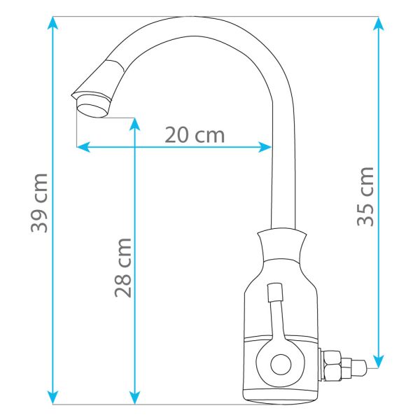 HomeLife WALL Thermo Quick elektromos vízmelegítős csaptelep SDR-11C-3