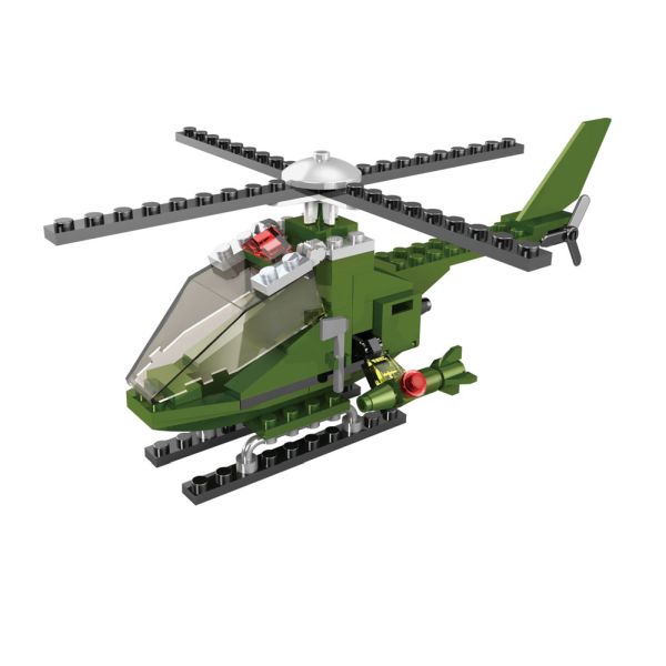 Kids World Logikai építőjáték LOGIS Helikopter 85 darab