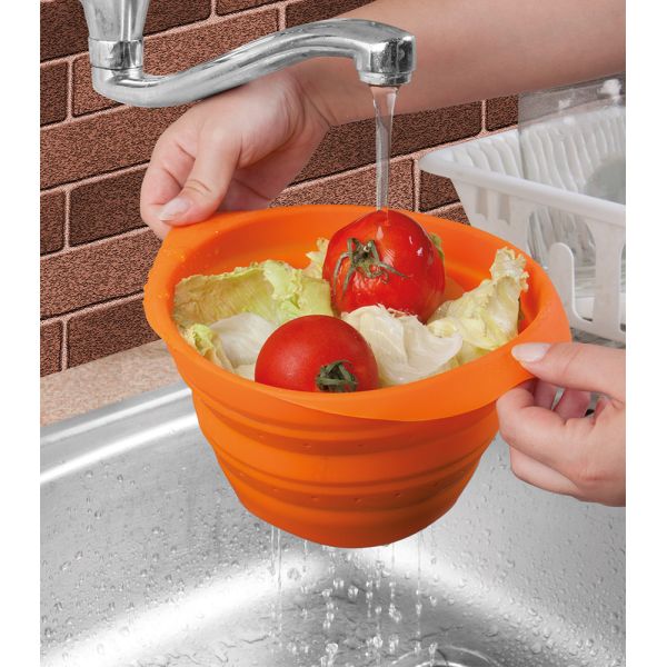 De Gusto Silikonový skládací cedník 19,5 cm