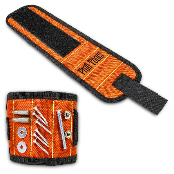 Profi Tools Mágneses szerszámtartó öv, 32 x 9 cm, narancs