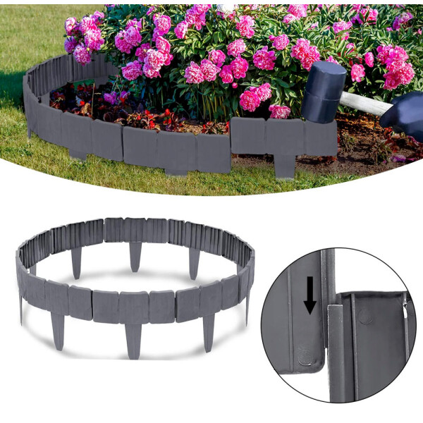 Garden King Kőhatású műanyag ágyásszegély 10 db